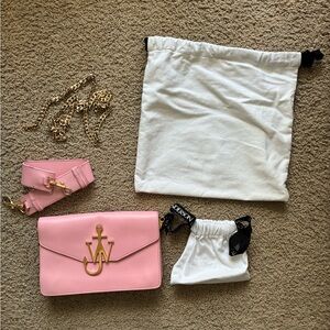 JW Anderson Bubble Pink Logo Chain/ Shoulder Bag
